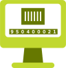 computer and barcode